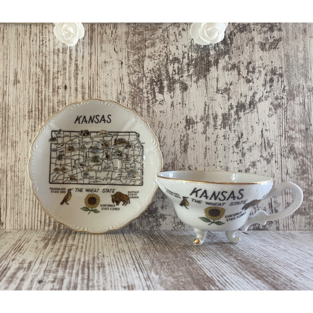 Vintage Norcrest Kansas cup and saucer